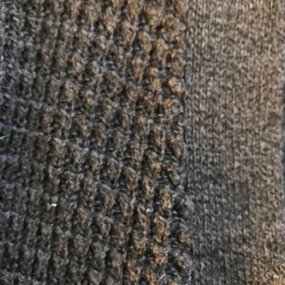 Gray Mod- O -Doc waffle weave poncho sweater s m l - Picture 3 of 6